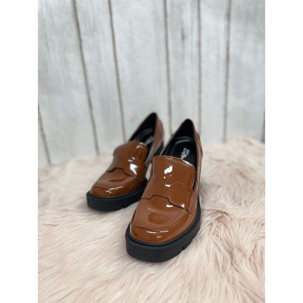 Aqua College Women's Jonnie Waterproof Loafer Heels - Cognac 7.5M